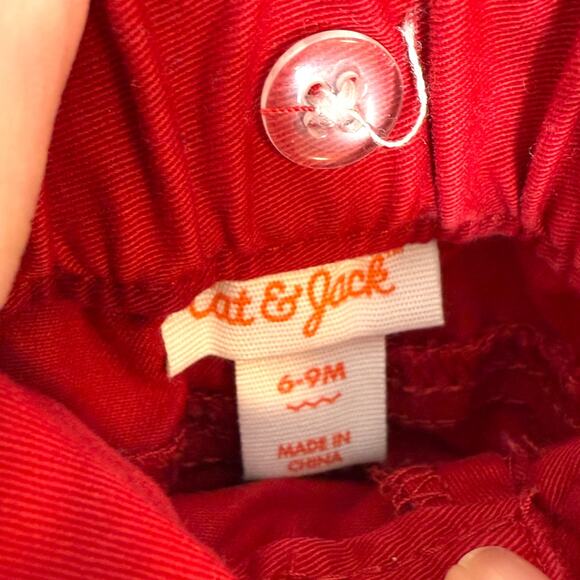 OshKosh B'Gosh Cat & Jack Plaid Flannel Pants Set In Red Blue 9 Months - Picture 9 of 10